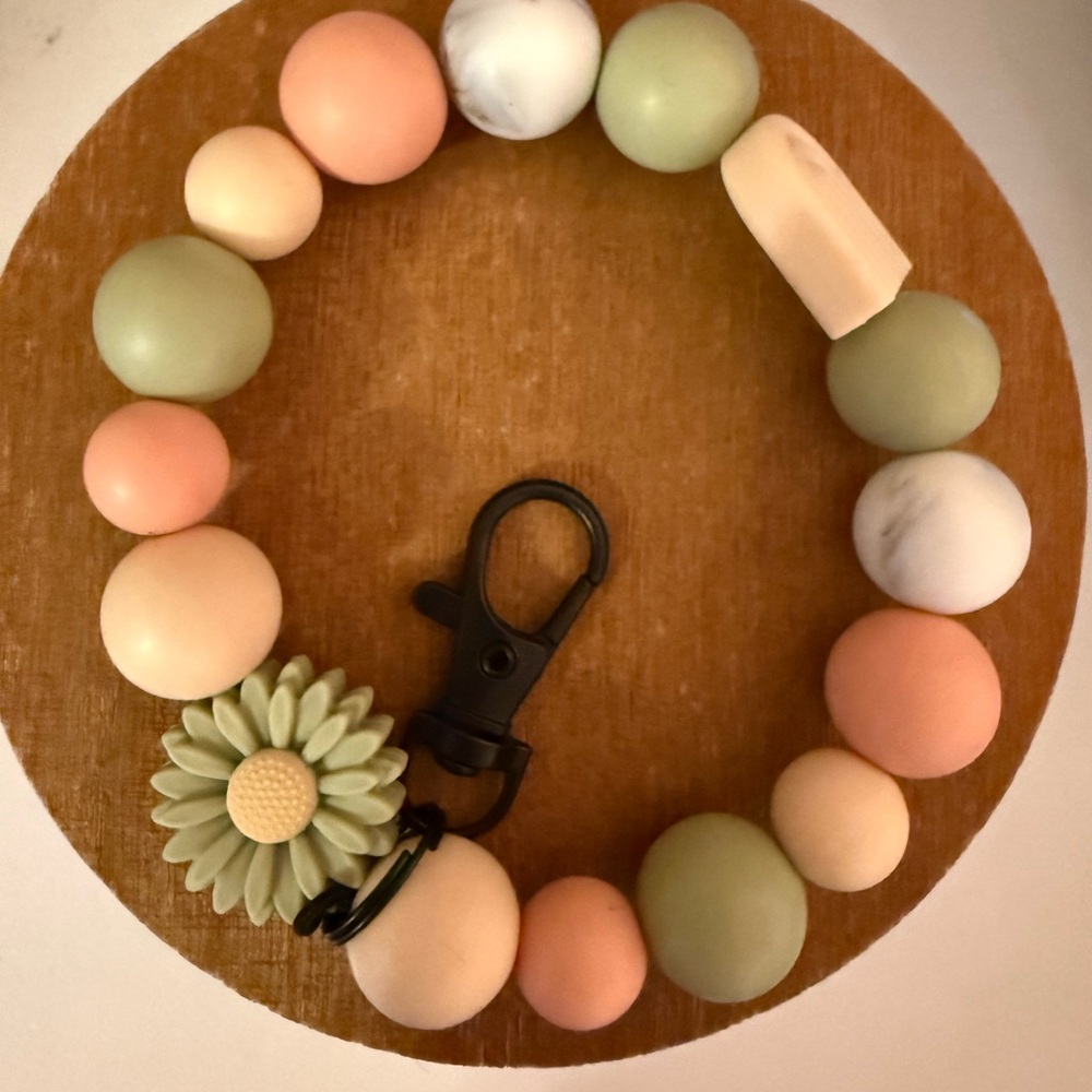 Pastel Beaded Kids Keychain